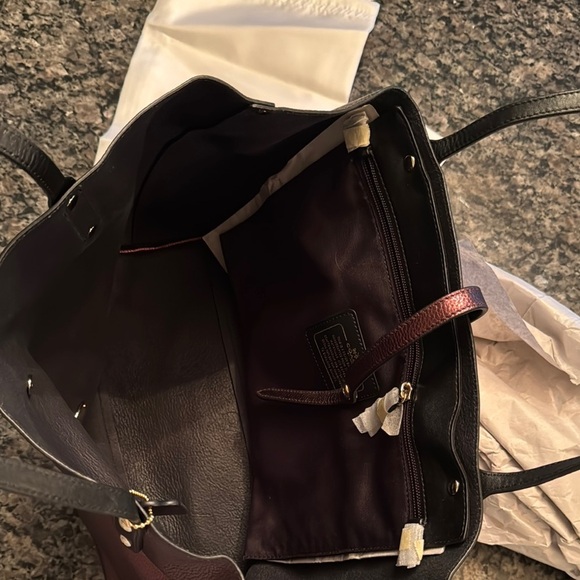 Coach pebbled leather Metallic Bronze tote Bag NWT - Picture 14 of 16